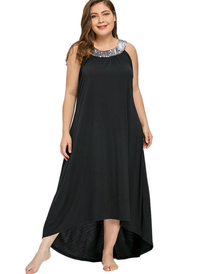 Women Summer Sexy Black O-Neck Elegant Party Dress 