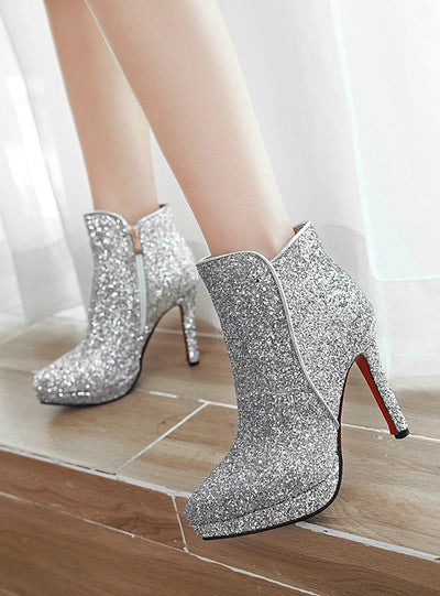 Bling High Heels Wedding Platform Shoes Woman 