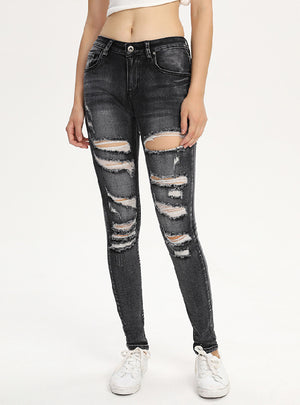 Slim-fit Personality Broken Pencil Pants