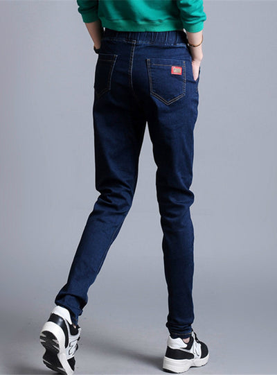 Women Boyfriend Jeans Woman Brand Dark Blue Jean