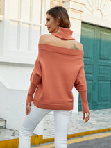 Sexy Solid Color Lapel Sweater