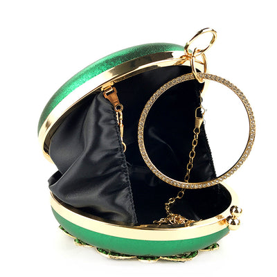 Women Round Clutch Purse Evening Bag