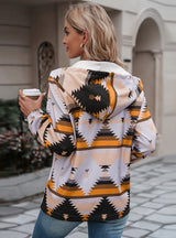 Fashion Print Hooded Top