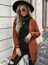 Casual Solid Color Long Sleeve Cardigan Sweater