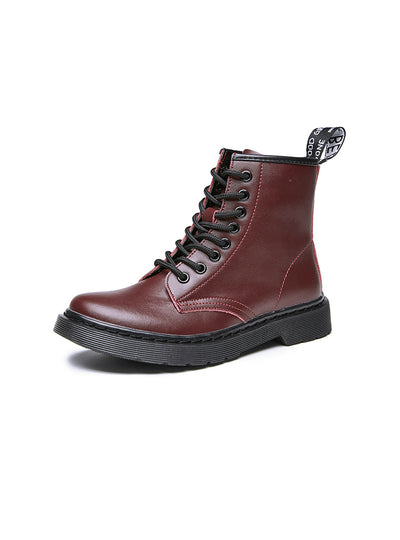 Women White Ankle Boots Motorcycle Boots