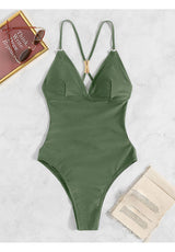 Hollow One-piece Backless Bikini