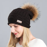 Knitted Hats Ladies Wool Hats Thickened