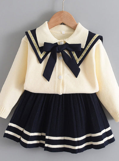 New Kids Knitted Sweet Outfit Children Clothes Suit