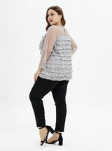 Perspective Ruffle Loose Personality Tops