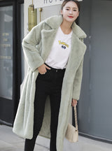 Women High Quality Faux Rabbit Fur Coat