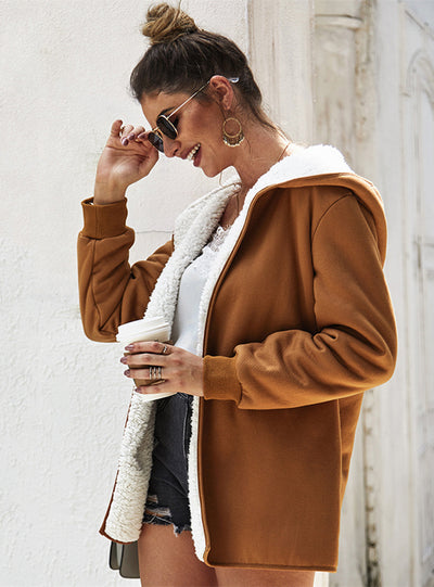 Winter Double Fleece Hooded Coat