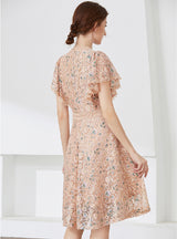 Women Lace Flying Sleeves Dress