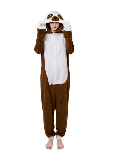 Cartoon Animal Conjoined Pajamas Dark Sloth