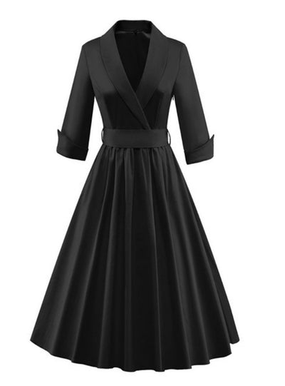 Rockabilly Party Ball Prom Gown Pinup Notched 