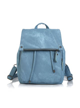 Solid Color Folding Bags Pu Backpack