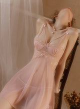 Yarn Perspective Lace Sexy Lingerie Nightdress