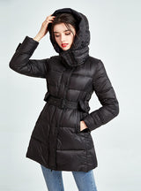 Hooded Slim White Duck Down Coat