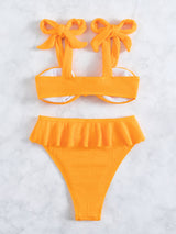 Tether Bow High Waist Beach Bikini