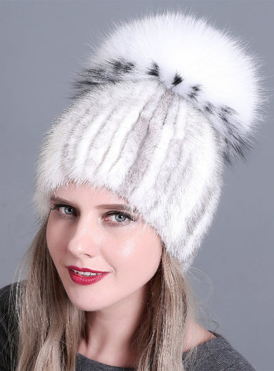 Mink Fur Ladies Hat Hand Sewing