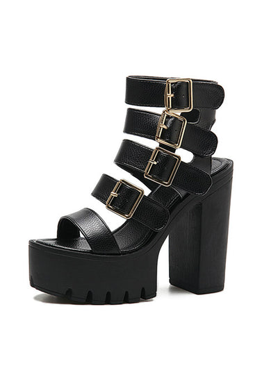 Sandals High Heels Summer Buckle Female 