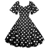 Slim Retro Polka Dot Printing Dress