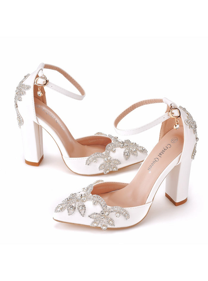 2023 Heel-pointed Shoes Rhinestone Wedding Shoes