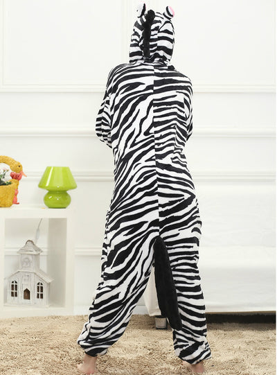Zebra Costume Pajamas Sleepwear Onesie 