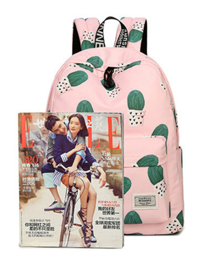 Fairy Ball Plant Printing Backpack Women Bookbag 