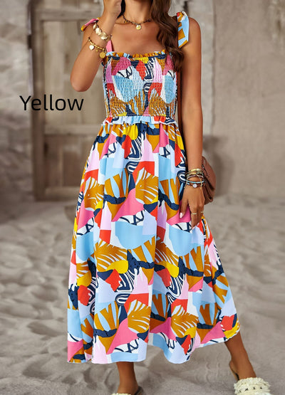 Summer Print Maix Sling Dress