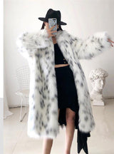 Women Jacket Fur Coat Block Coats Faux Fur