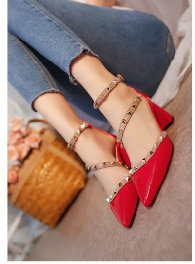 Women Sandals Comfortable Square Heels Quality High Heels 