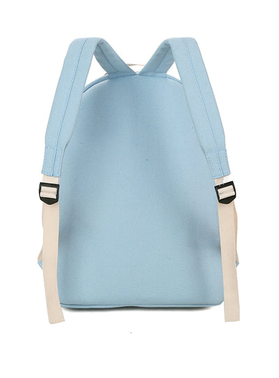 4 Pcs/set Cartoon Printing Canvas Backpack Woman