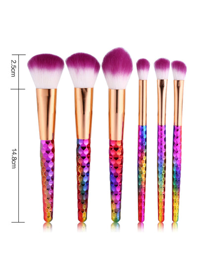 6pcs Unicorn Makeup Brushes Set Pincel