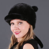 Winter Fur Women's Cat Ears Mink Hat