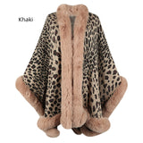 Cape Cardigan Leopard Shawl Cloak