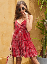 Sexy Halter Pleated Suspenders Dress