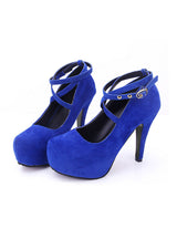 Pumps High Heels Ankle Strap Shoes Stiletto Heel 