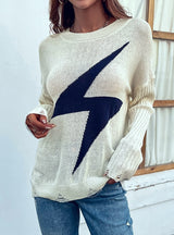 Crew Neck Lightning Ladies Sweater