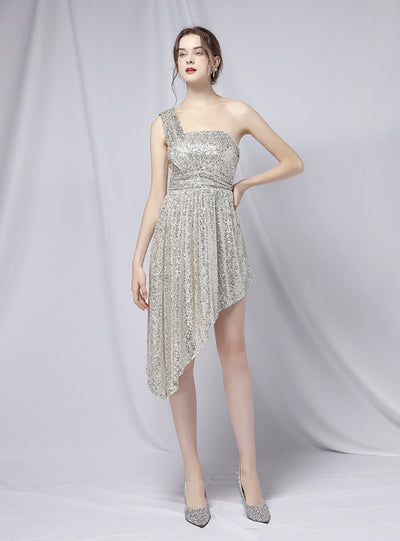 Sexy One Shoulder Sleeveless Dress