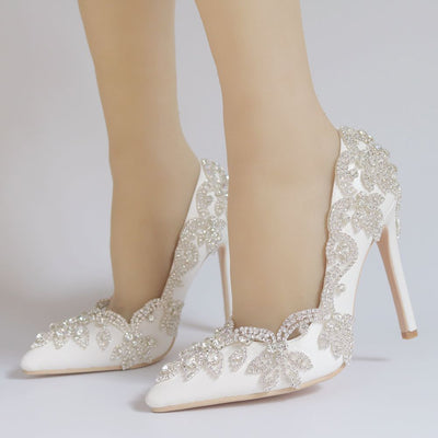11cm Pointed Rhinestone High-heeled Shoes