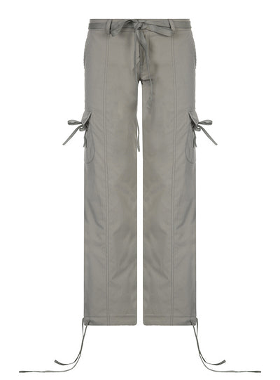 Low Waist Straight-tube Tooling Slacks Pant