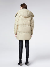 White Loose Thickened Hooded Coat