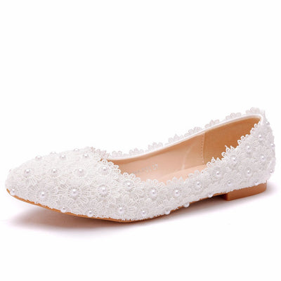 Lace Flat Shoes Shallow Shoes For Pregnant Women