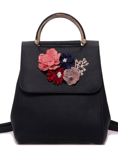 Three Dimensional Flower Shoulder Bag Women's Backpack