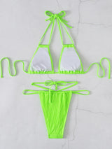Tie Rope Split Suit Swimsuit