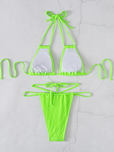 Tie Rope Split Suit Swimsuit