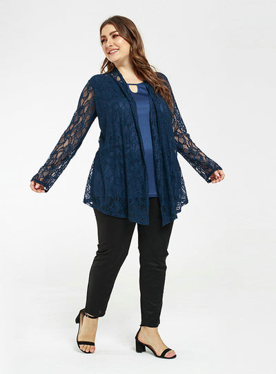 Sexy Lace Perspective Long Sleeve Top