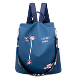 Embroidered Travel Bag Light Lady Backpack