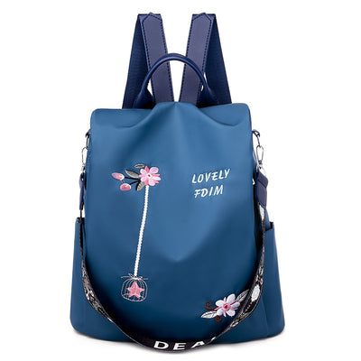 Embroidered Travel Bag Light Lady Backpack