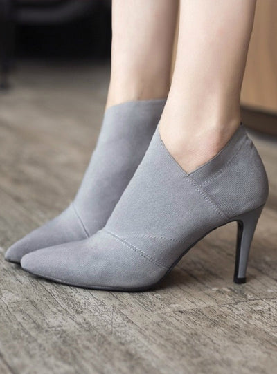 Pointed Toe High Heels Women Boots Basic Shoes